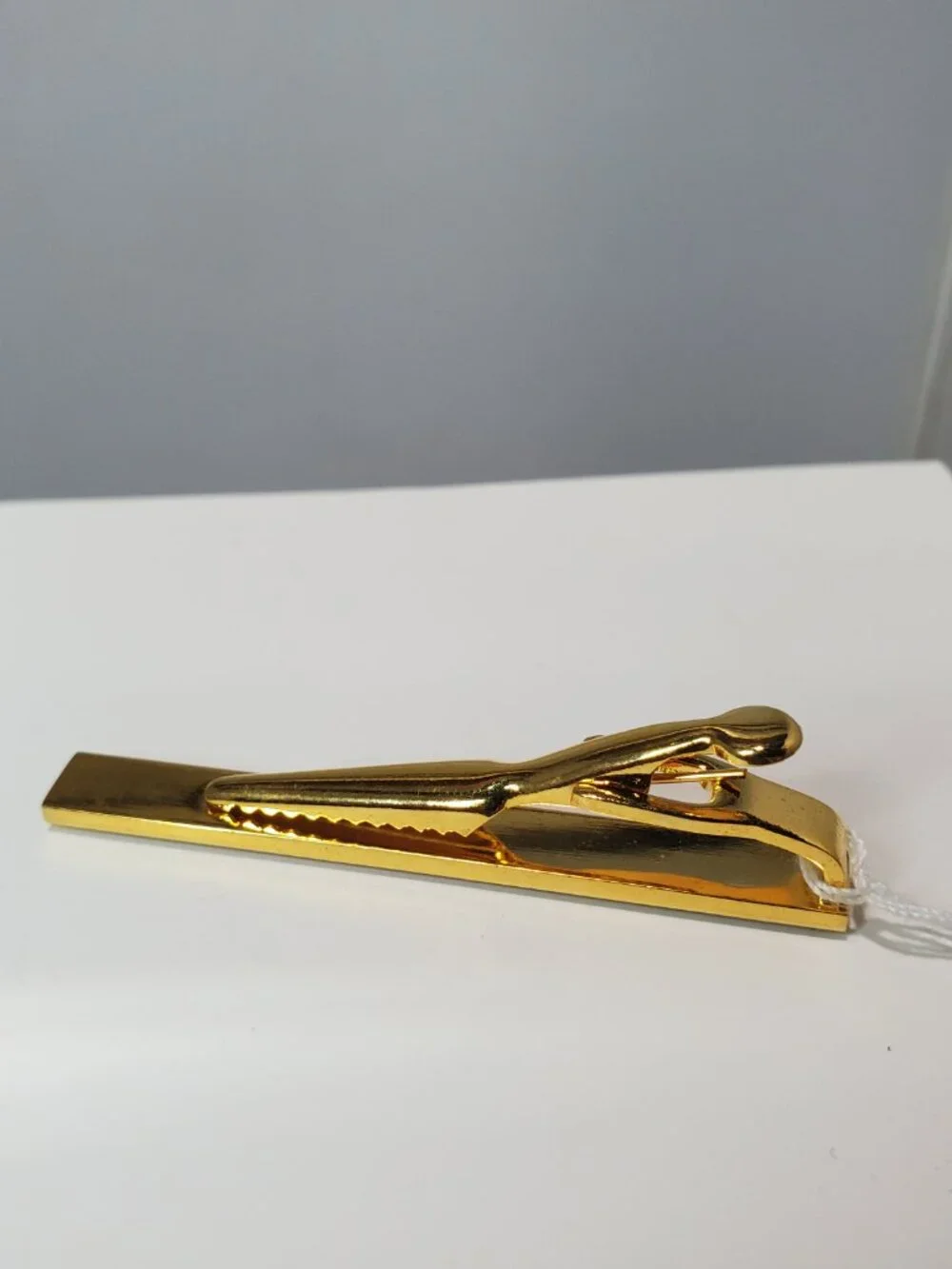 Vintage 14K Gold-Plated Brass Black Enamel Tie Clip & Cufflinks 3 Pc Set